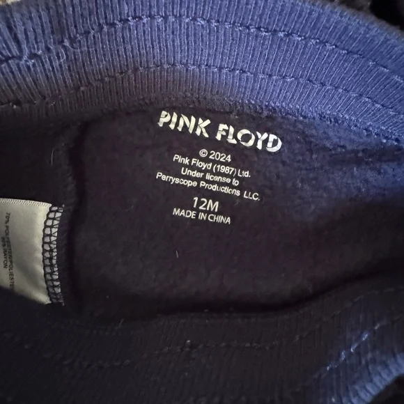 Pink Floyd Baby Toddler 2 Piece Sweatsuit Sweatpants & Hoodie Navy Blue Sz 12M - Picture 4 of 5